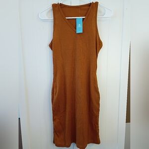 Cupshe Waffle Knit V-Neck Tank Dress